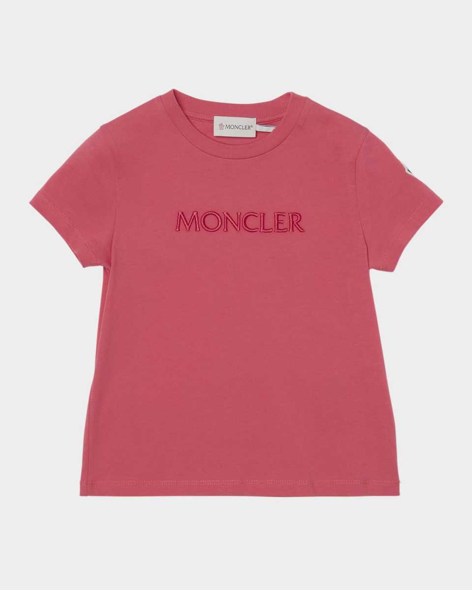 Girl's Tonal Embroidered Logo Short-Sleeve T-Shirt, Size 8-